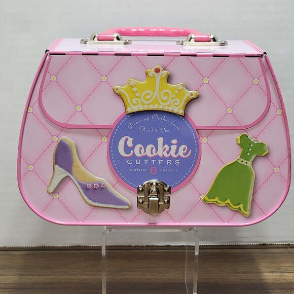 Set Of 8 Dress Up Cookie Cutters From Williams Sonoma in Tin Carrying Case - Picture 1 of 13